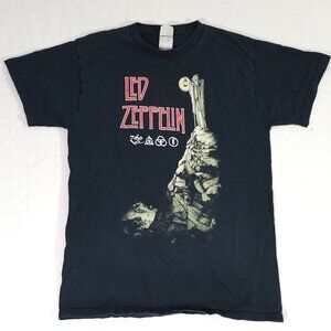 Led Zeppelin Hermit Zoso T-Shirt Fruit Of The Loom Heavy Cotton Medium Black